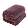 Miniatyrbillede 1 af 5: Blød fleece tæppe super blødt hyggeligt sengetæppe dark purple 230*250 cm