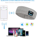 Pikkukuva 2 / 6: Nukkumiseen tarkoitetut Bluetooth-kuulokkeet, joissa on mikrofoni, ultrapehmeä panta kylkinukkujille, treenaamiseen, juoksuun ja lenkkeilyyn (harmaa)