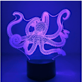 Miniatyrbillede 2 af 7: 3D Blæksprutte Fjernbetjening 16 Farve Natlys Illusion Akryl LED Bordlampe Sengelampe Børneværelse Skrivebords Dekoration Fødselsdagsgaver Legetøj til Børn