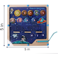 Miniatyrbillede 5 af 8: Rum-tema Magnetisk Labyrinth Legetøj - 8 Planeter til Tidlig Læring - Tal Klassificering, Tælling, Matematik & Kognition - Ideel til Aldre 3+