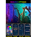 Miniatyrbillede 9 af 10: 9,85ft/3M LED-strimmel, musik synkroniseret farveskiftende RGBIC LED-strimmel indbygget mikrofon, Bluetooth-app-styrede LED-lys reb lys
