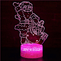 Miniatyrbillede 5 af 5: 3D Julemand Natlys Bordsklampe Optisk Illusion Lamper 16 Farveskiftende Lys LED Bordlampe Jul Hjem Kærlighed Fødselsdag Børn Legetøj Gave