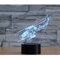Miniatyrbillede 4 af 7: 3D Helikopter Fjernbetjening 16 Farve Natlys Illusion Akryl LED Bord Sengelampe Børneværelse Skrivebords Dekoration Fødselsdagsgaver Legetøj til Børn