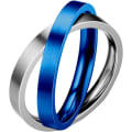 Miniatyrbilde 1 av 4: 2 stk Angst Ring for Kvinner Menn Fidget Ring DIY Rustfritt Stål Utskiftbar Roterende Måne Stjerne Bånd Spinner-Ring -10