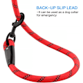 Miniatyrbilde 6 av 7: Tungt tau hundesnor med komfortabelt polstret håndtak, svært reflekterende sterkt robust 4/5/6 FT hundesnor for små mellomstore store hunder(1/2\"×4', RE RED 4FT 1/2"×4'
