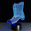 Miniatyrbilde 2 av 7: Boots Shape Led Nattelys 3D Illusionslampe Gave Fargeendring Nattelys Barnelampe Ved Sengen Batteridrevet Lamparas Frakt