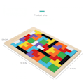 Miniatyrbillede 6 af 6: Træ Tetris Variation Blokke Intellektuelle Byggeklodser Puslespil