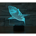 Miniatyrbilde 6 av 7: 3D Hai Remotekontroll 16 Farger Nattlys Illusions Akryl LED Bord Nattlampe Barnerom Skrivebord Dekor Bursdagsgaver Leke for Barn