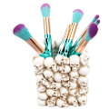 Miniatyrbillede 1 af 6: Kraniet Pen Blyantholder Kop Resin Skelet Makeup Penselholder Dressing Bord Kontor Skrivebord Opbevaringsboks