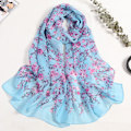 Miniatyrbilde 4 av 4: Kvinners Chiffon Skjerf Lett Skjerf Mote Blomstertrykk Skjerf Damer og Jenter Sjal, Lett og Komfortabel.