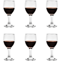 Miniatyrbillede 1 af 6: 120ML 4 Ounce - Sæt med 6 klassiske rødvinsglas holdbare klare hvide blyfri glaskop til fest (glas, 6 stk. 4OZ)