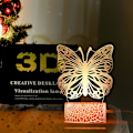Miniatyrbilde 5 av 6: 3D Illusionslampe Sommerfugl Nattelys, Bursdagsgave til Jenter Barn Gaver Sengelampe med 16 Farger Skiftende Fjernkontroll Sommerfugl