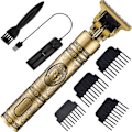 Miniatyrbild 1 av 7: Hårklippare för män - Professionella hårklippare, 0 mm skalliga hårklippare T-blad hårklippare för män Zero Gapped Detail Beard Shaver Barbers Gold dragon