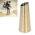 Miniatyrbillede 3 af 5: Guld Vase 304 Rustfrit Stål Konisk Form Smal Mund Simpel Moderne Stil Skrivebordsvase til Hjemmekontor Sovesal