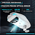 Miniatyrbillede 2 af 7: Trådløs Gaming Mus, 26.000 DPI, PAW3395 Sensor, RGB Baggrundsbelysning, Ergonomisk Design, 6 Programmerbare Knapper, Lang Batterilevetid, Ultralet White M7 Pro