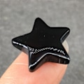 Miniatyrbild 3 av 4: 10-pack läkande kristaller stjärnformade orostensfickstenar handskurna prydnader heminredning, svart obsidian