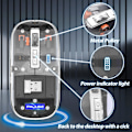 Miniatyrbilde 3 av 7: Transparent Trådløs Mus BT5.1/2.4G Bluetooth Mus Oppladbar Lydløs Mus for Mac, iPad, MacBook, Bærbar PC Gray