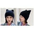 Miniatyrbillede 3 af 3: Kattehue Beanie med Katteører til Kvinder Strikkede Damehat Piger