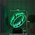 Miniatyrbilde 5 av 5: Ringenes Herre Magisk Ring 3D LED Nattelys Berøring 7 Farger/Fjernkontroll 16 Farger USB Bordlampe Hjemmedekor Sengelampe Motegave