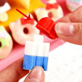 Miniatyrbillede 2 af 4: Popsicle-formet puslespil viskelæder med frugtduft, skoleartikler til børn - Sæt med 4