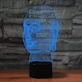 Miniatyrbild 4 av 7: 3D Buddha Fjärrkontroll 16 Färger Nattlampor Illusion Akryl LED Bord Sänglampa Barn Sovrum Skrivbords Dekoration Födelsedagspresenter Leksak för Barn