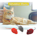 Miniatyrbild 5 av 8: 3 st kattmusleksak, flockande pipande musleksak för katt, 3 färger mjuka små kattleksaker för inomhuskatter, interaktiv kattleksak för katter och kattungar att fånga