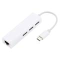 Miniatyrbild 1 av 3: Usb-c Lan Rj45 Nätverks Ethernet Adapter Kabel 3 Usb 2.0 Hub Port