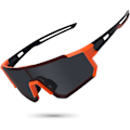 Miniatyrbillede 1 af 7: Polariserede sportsolbriller til mænd og kvinder, solbriller til kørsel, fiskeri, cykling og mountainbike, UV400-beskyttelse Orange Black Frame
