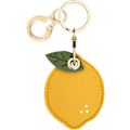 Miniatyrbillede 1 af 6: Læder nøgleringholder etui kompatibel med Apple AirTag, sødt beskyttende Air Tag cover med nøglering, anti-scratch finder GPS tracker etui til Lemon