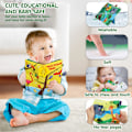 Miniatyrbillede 4 af 5: Babybog, Kludbøger til babyer, Touch and Feel Crinkle Bog til babyer, Spædbørnsbøger Sensorisk Babybog, Tænderlegetøj til baby 6-12 måneder（Gård）