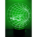 Miniatyrbillede 5 af 8: 3D Natlys LED Illusion Lampe Sengelampe Bordlampe, ATTOE 7 Farveskiftende Lys med Akryl Flad & ABS Base & USB Oplader som Hjemmedekoration