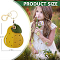 Miniatyrbillede 2 af 6: Læder nøglering holder etui kompatibel med Apple AirTag, sød beskyttende Air Tag cover med nøglering, anti-scratch finder GPS tracker etui til Yellow Pear