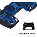 Miniatyrbilde 2 av 7: Spillkontrollhud Grip Deksel Case, Myk Silikon Case, Hud Grip Shell Deksel for PlayStation 4 PS4 Kontroll Black-Blue