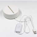 Miniatyrbillede 2 af 5: 3D Illusion Lampe Snemand Stemningslys 7 Farveskiftende Akryl LED Natlys USB Kabler Soveværelse Skrivebord Dekoration
