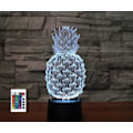 Miniatyrbillede 1 af 7: 3D Ananas Fjernbetjening 16 Farve Natlys Illusion Akryl LED Bord Sengelampe Børneværelse Skrivebords Dekoration Fødselsdagsgaver Legetøj til Børn