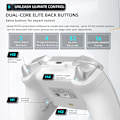 Miniatyrbilde 6 av 8: Machenike G5 Pro Trådløs Spillkontroller for Windows PC, Switch, IOS og Android, PC-kontroller Hall Effect Joystick og Trigger/Gyroskop, RGB-lys White