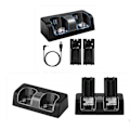 Miniatyrbilde 3 av 4: For Nintendo Wii U Dual Remote Controller Lader Ladestasjon + 2x Oppladbare Batteripakke Tilbehørspakke, Svart