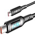 Miniatyrbilde 3 av 8: USB C til USB C-kabel 5A PD240W LED-skjermkabel Hurtiglading Type C-telefonladerkabel 40 Gbps datakabel Hurtiglading 1M