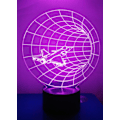 Miniatyrbillede 6 af 8: 3D Natlys LED Illusion Lampe Sengelampe Bordlampe, ATTOE 7 Farveskiftende Lys med Akryl Flad & ABS Base & USB Oplader som Hjemmedekoration