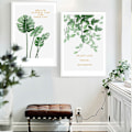 Miniatyrbild 3 av 8: Wekity Botaniska Väggkonst Tryck Set om 3 Tropiska Löv Canvas Dekor Växtblad Boho Väggdekor Bilder Gröna Boho Posters Konst Set Badrum Vägg