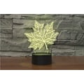 Miniatyrbillede 5 af 7: 3D Lønblade Fjernbetjening 16 Farve Natlys Illusion Akryl LED Bord Sengelampe Børneværelse Skrivebords Dekoration Fødselsdagsgaver Legetøj