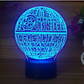 Miniatyrbilde 3 av 7: 7 Fargeskiftende nattlampe 3D Atmosfære Bulbing Lys 3D Visuell Illusions LED Lampe for Barn Leke Julergave Bursdagsgaver (Star Wars)