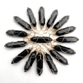 Miniatyrbild 1 av 4: Luckeeper Healing Crystal Wands | Svart Obsidian | 6 Facetterad Reiki Chakra Meditationsterapi 4 PCS