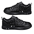 Miniatyrbild 1 av 5: Herr Casual Skor Mode Mångsidig Andningsbar Halkfri Herr Snörning Sneaker för Daglig Promenad Arbete Resa Vit 41 Black 41