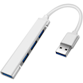 Miniatyrbild 1 av 3: Silver-JacobsParts UH3-P USB 3.0 4-portars hubbsplitter, smal och elegant aluminium för PC Mac Laptop Desktop