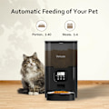 Miniatyrbild 2 av 8: Kattmatautomat med timer, automatisk kattmatare med torkmedelspåse, programmerbar portionskontroll 4 måltider per dag, 10s röstinspelare Black Transparent1 6L