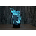 Miniatyrbild 5 av 7: 3D Delfin Fjärrkontroll 16 Färger Nattlampor Illusion Akryl LED Bord Sänglampa Barn Sovrum Skrivbords Dekoration Födelsedagspresenter Leksak för Barn