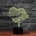 Miniatyrbillede 2 af 7: 3D Kærlighedsrose Valentinsdag Fjernbetjening 16 Farve Natlys Illusion Akryl LED Fødselsdagsgaver