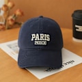 Miniatyrbillede 1 af 6: All-match Baseball Cap Damemode Retro Blød Top Cap Høj Kvalitet Åndbar Bomuldshat Mænd navy blue