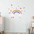 Miniatyrbild 3 av 5: Glow in the Dark Rainbow Väggdekaler, Luminous Rainbow Fjärilar Väggkonst Dekaler, för Little Girl Nursery Tillbehör